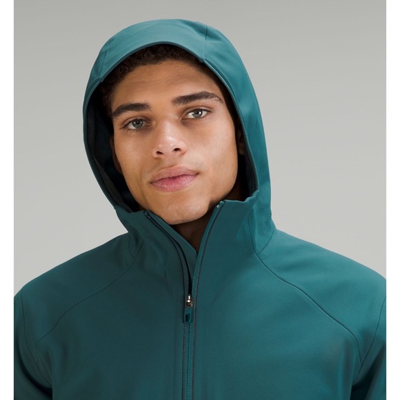 Men’s Lululemon Cross Chill Jacket Waterproof Fleece Coat Green Jasper Large Nwt - Picture 3 of 13